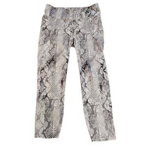 Bebe Sport Women’s Snake Print Leggings XL Gray Stretch Active Pants